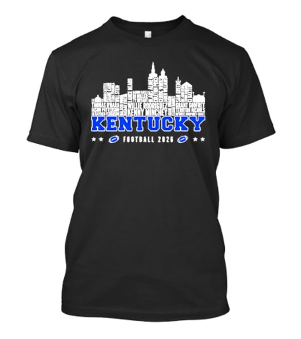 Kentucky Wildcats Football 2026 Skyline City Name T-Shirt