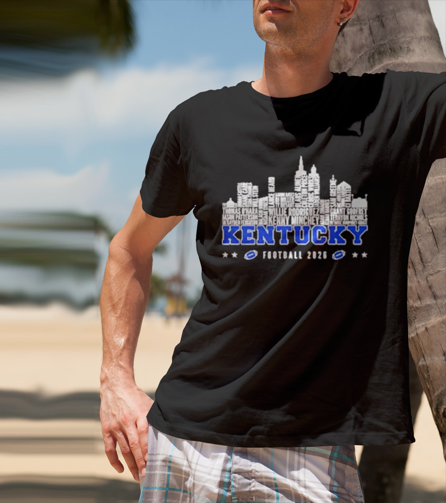 Kentucky Wildcats Football 2026 Skyline City Name T-Shirt