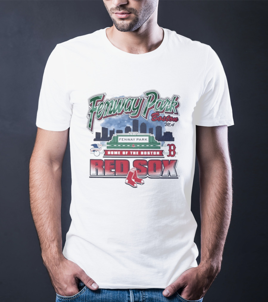 Fenway Park Boston 1912 Home Of The Boston Red Sox MLB Skyline T-Shirt