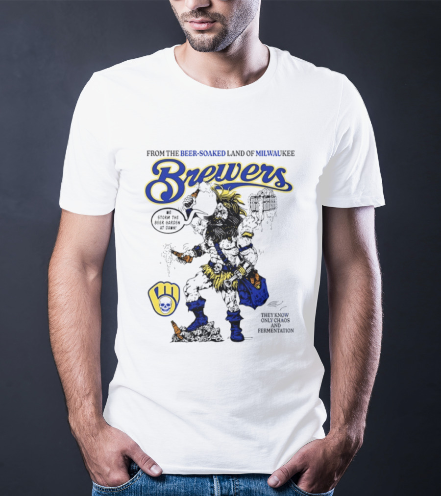 Brewers From The Beer Soaked Land Of Milwaukee Milwaukee Baseball Glove Hand T-Shirt