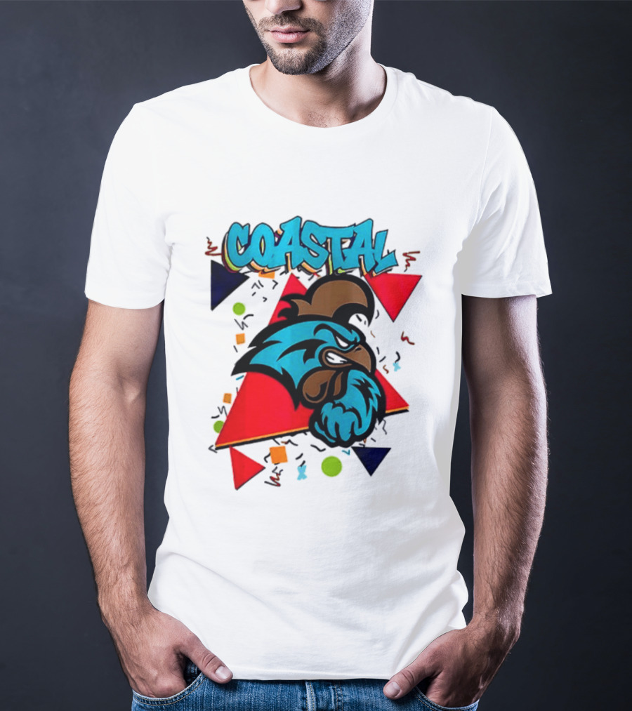 Coastal Carolina Chanticleers 90s NCAA Football 2026 Two Sided T-Shirt