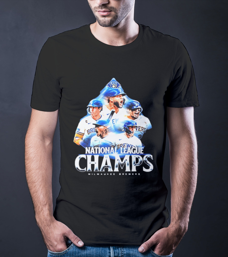 Milwaukee Brewers National League Champs 2026 Player Collage T-Shirt