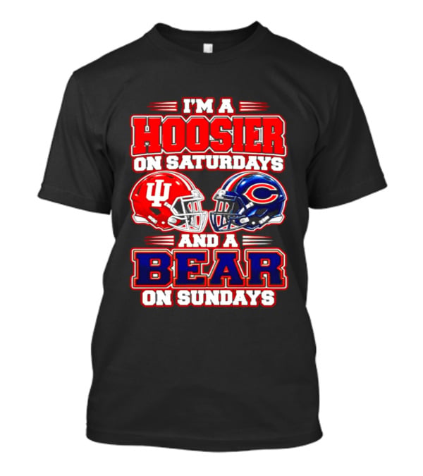 Indiana Hoosiers Saturdays Chicago Bears Sundays Fan 2026 T-Shirt