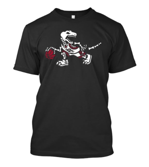 Toronto Raptors Skeleton Halloween Night 2026 Black T-Shirt