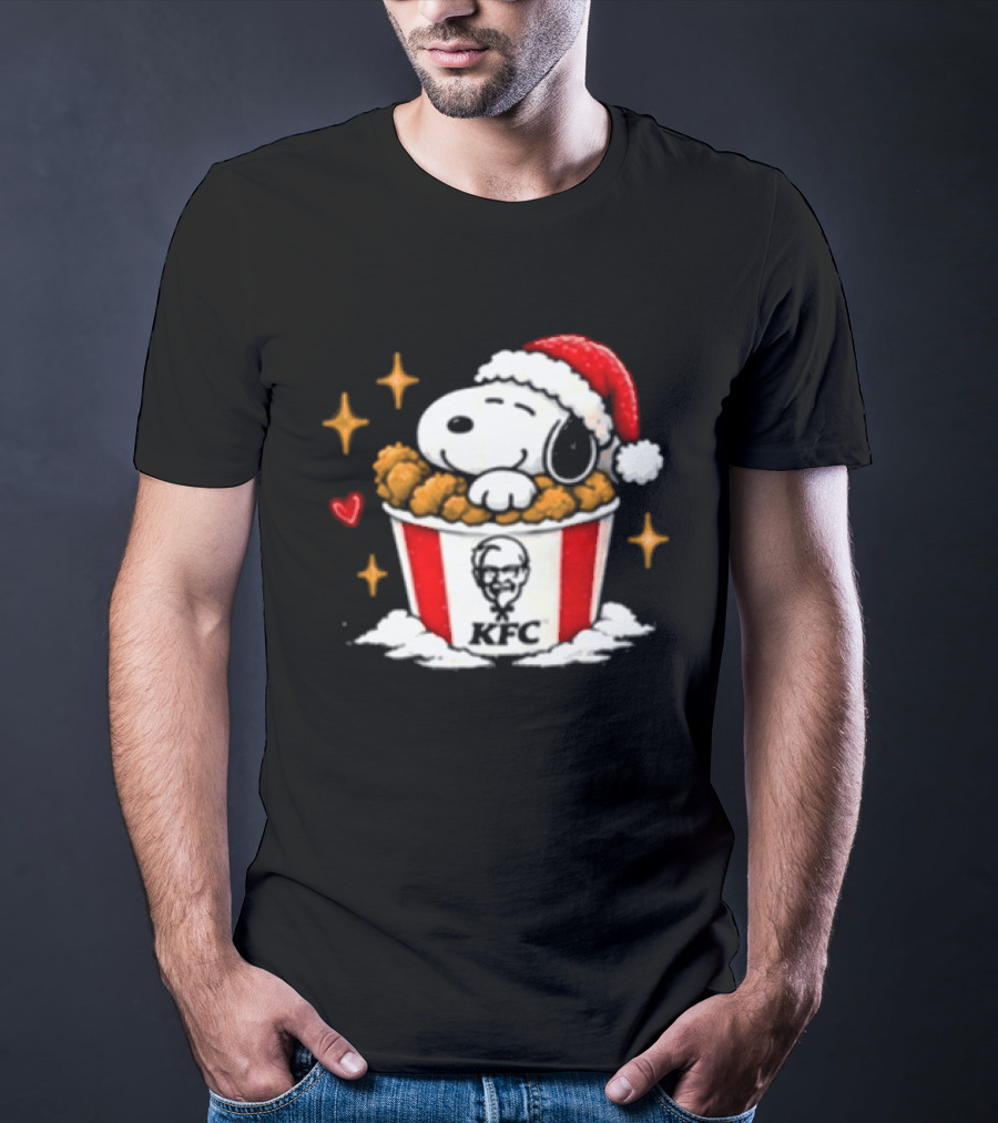 KFC Snoopy Christmas Chicken Bucket Holiday Special For Chicken Lovers T-Shirt