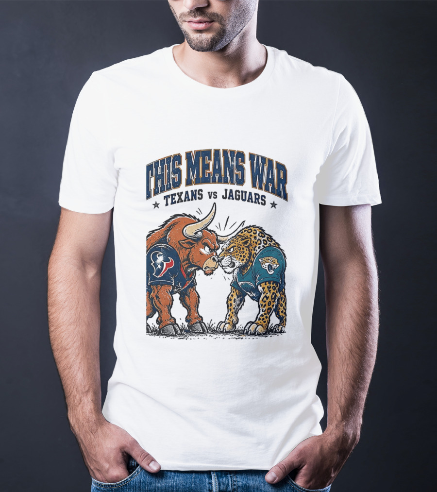 This Means War Texans Vs Jaguars Rivalry Showdown 2026 T-Shirt