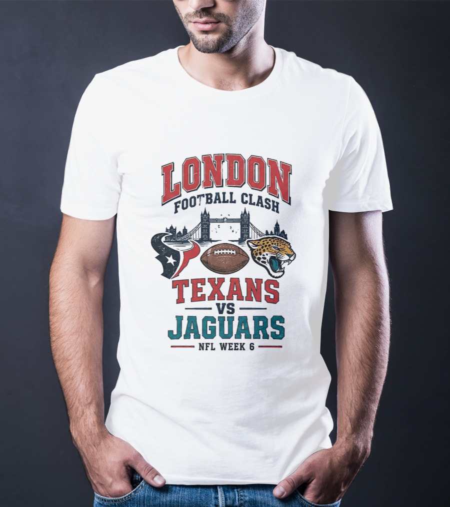 London Football Clash Texans Vs Jaguars NFL Week 6 T-Shirt