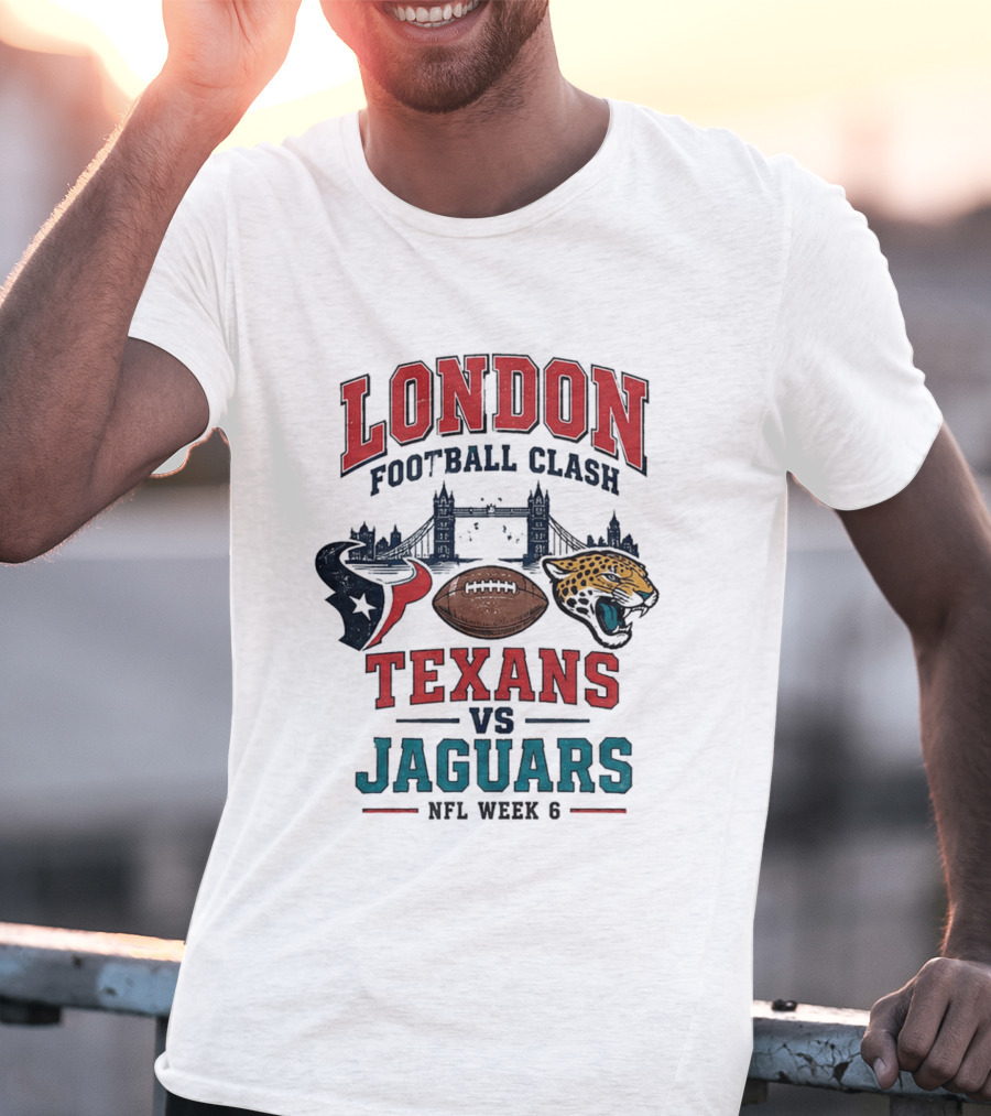 London Football Clash Texans Vs Jaguars NFL Week 6 T-Shirt