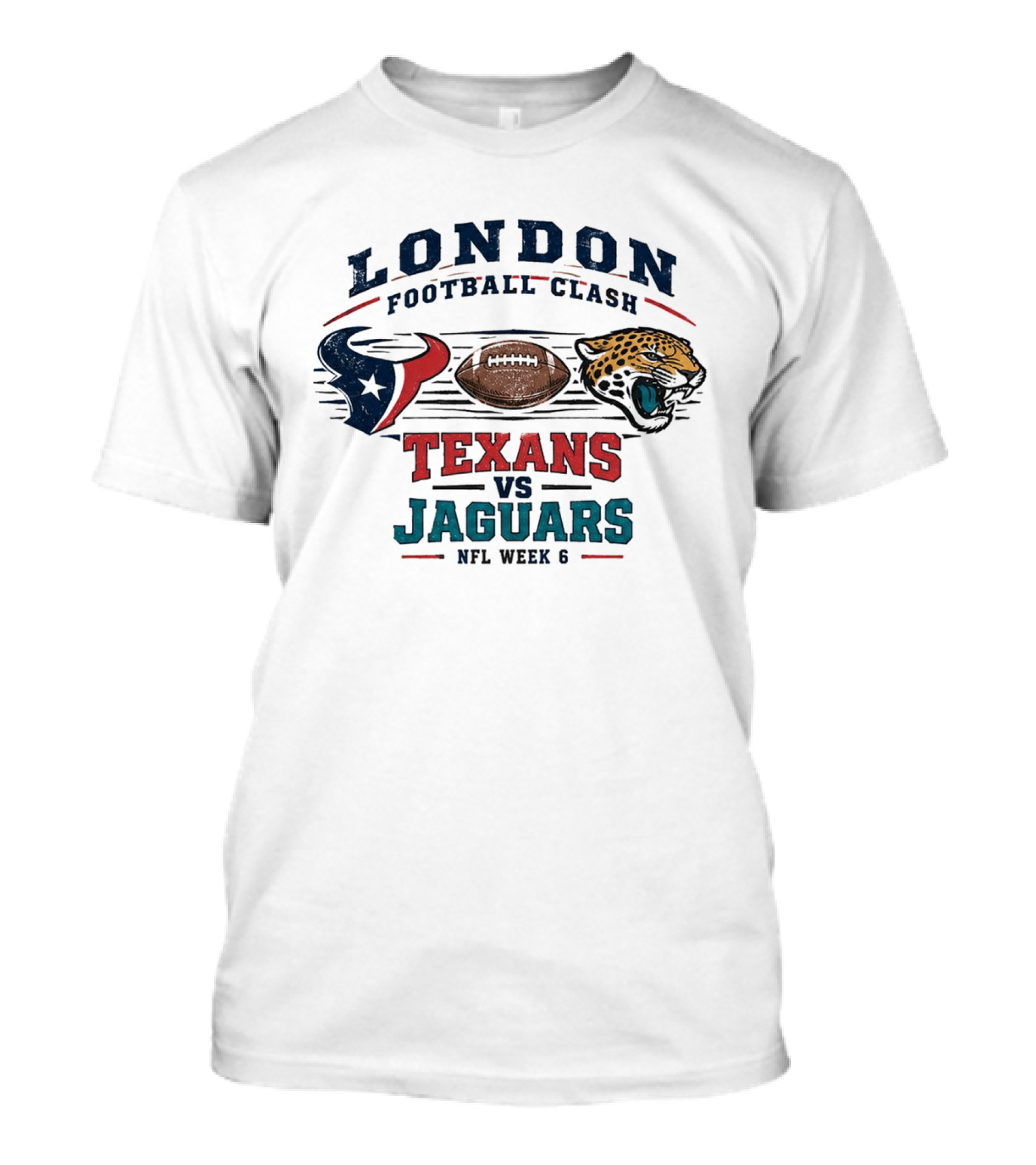 London Football Clash 2026 Texans Vs Jaguars NFL Week 6 T-Shirt