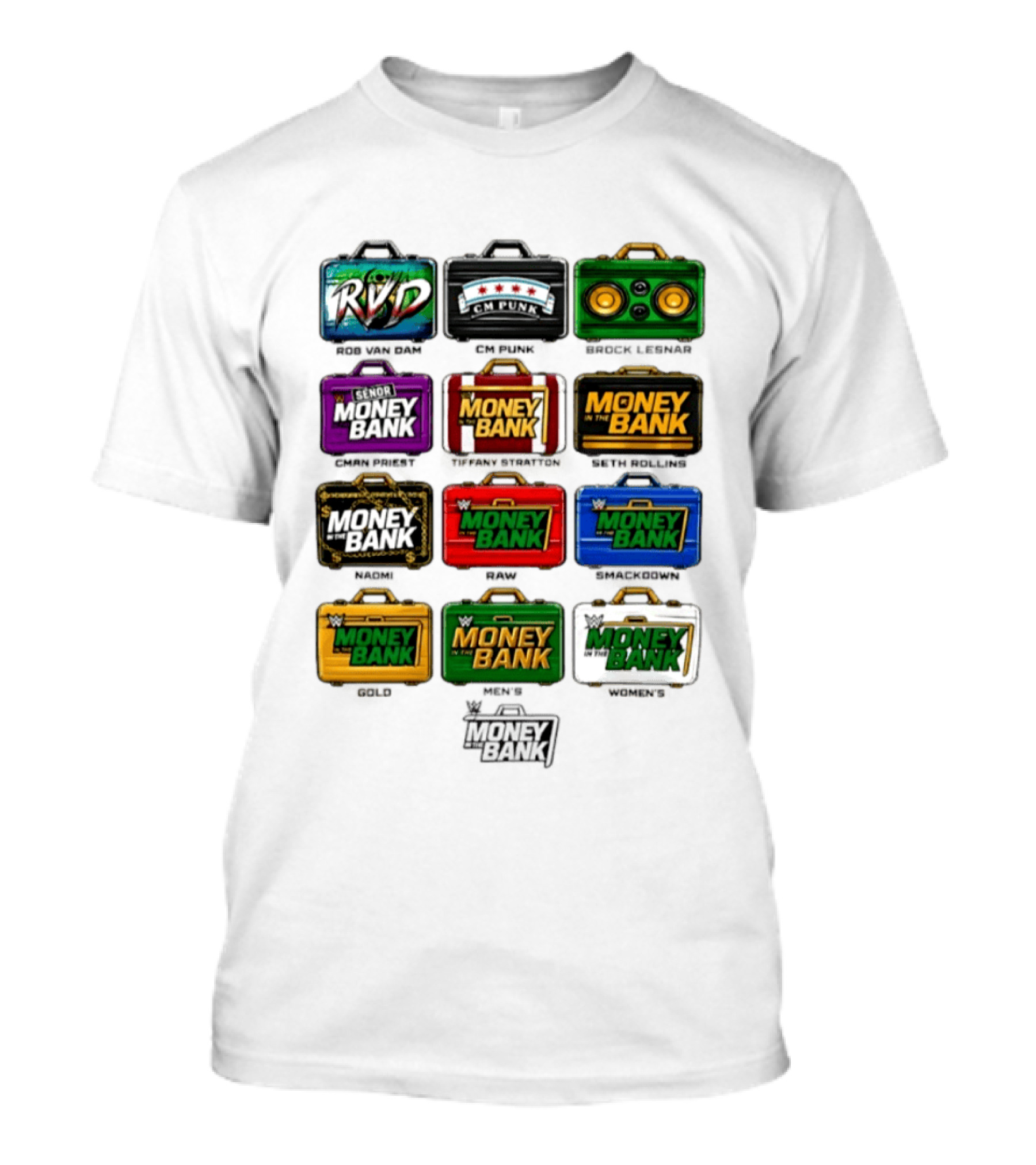 Money In The Bank Nostalgia RVD CM Punk Briefcases Collection T-Shirt