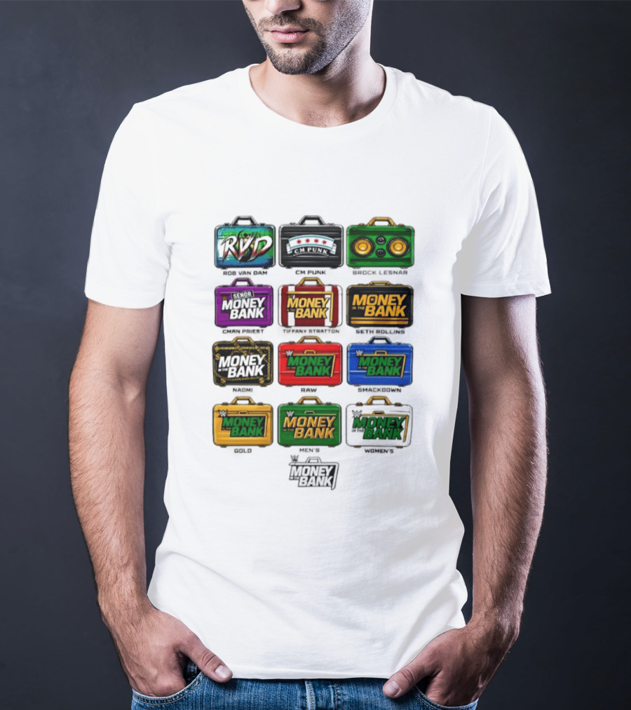 Money In The Bank Nostalgia RVD CM Punk Briefcases Collection T-Shirt