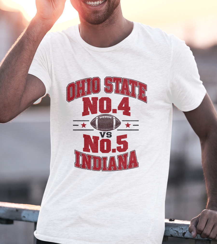 Ohio State No 4 Vs No 5 Indiana Football Showdown 2026 T-Shirt