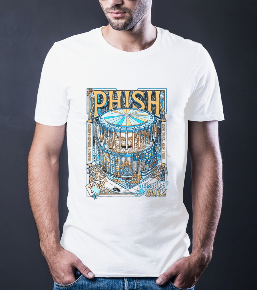 Phish 100 Shows Madison Square Garden New York December 30 31 2026 January 1 2 2027 Event T-Shirt