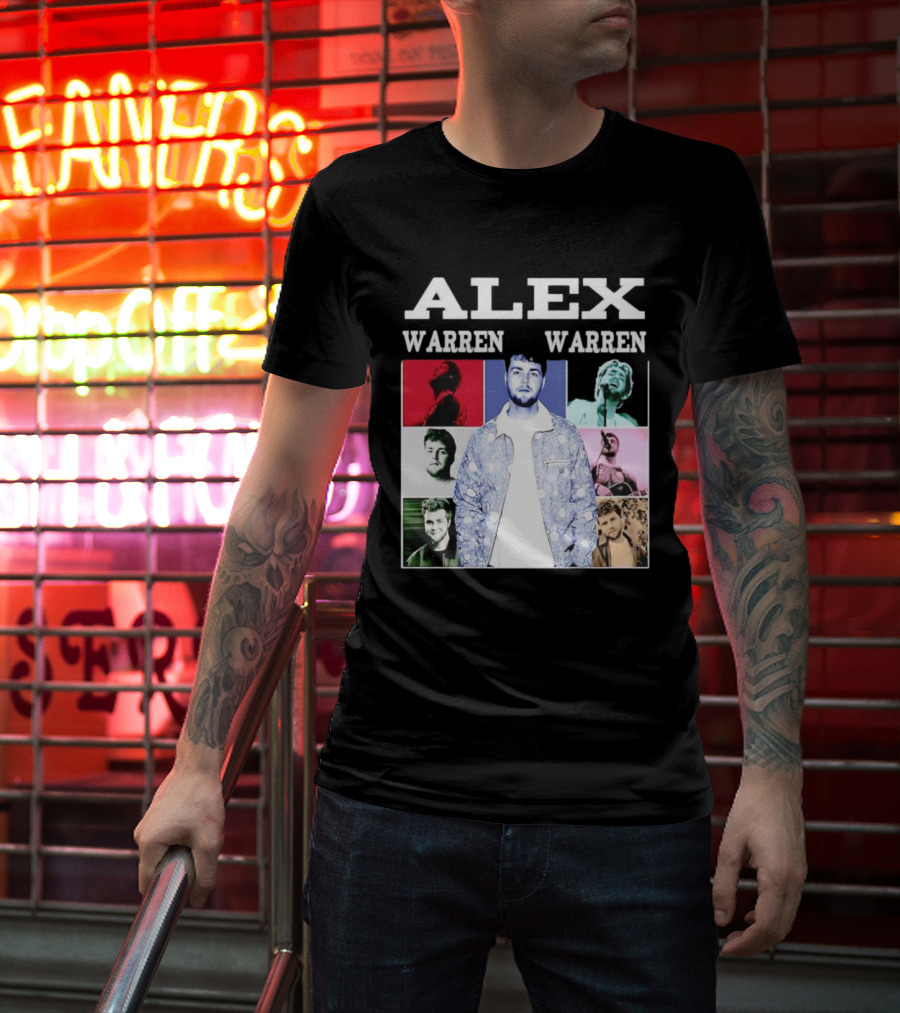 Alex Warren Tour Vintage Collage Style Photography T-Shirt