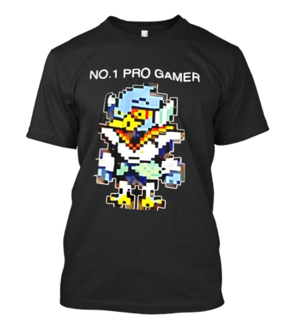 NO.1 PRO GAMER Pixelated Berdly Character Retro Game Style T-Shirt