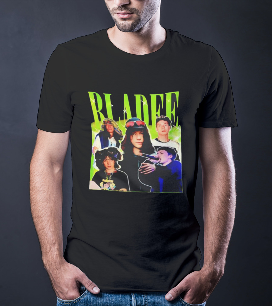 Bladee Members Collage With Neon Highlights T-Shirt