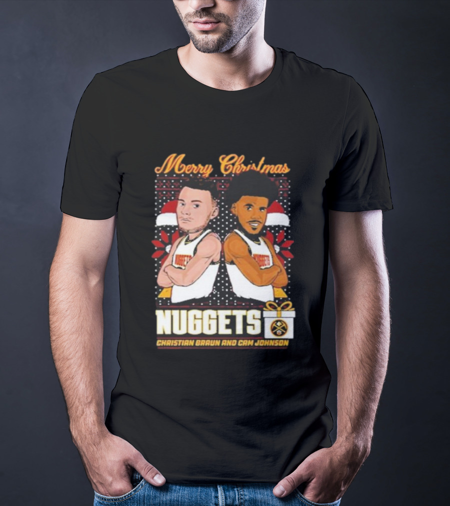 Merry Christmas Nuggets Christian Braun Cam Johnson T-Shirt
