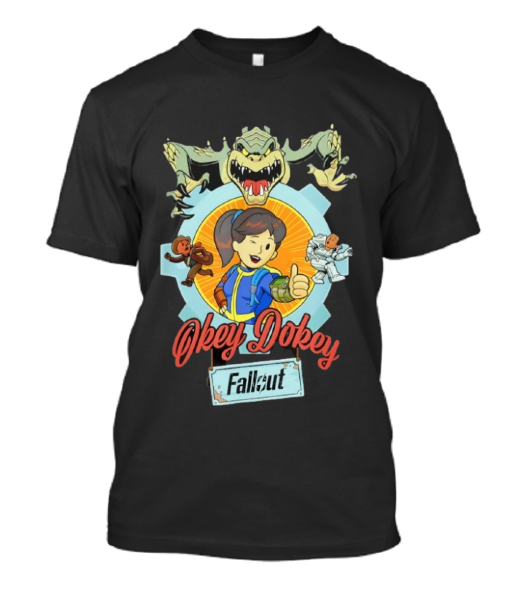 Fallout Okey Dokey Vault Boy Power Armor Deathclaw Adventure T-Shirt