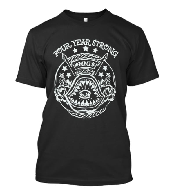 Four Year Strong MMI Shark Teeth Star Banner T-Shirt