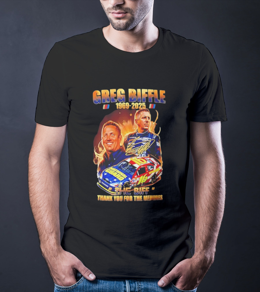 Greg Biffle 1969-2025 The Biff 16 National Guard Thank You For The Memories T-Shirt