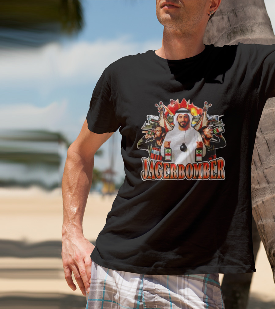 Jagerbomber Jägermeister Drinking Celebration With Middle Eastern Motif T-Shirt