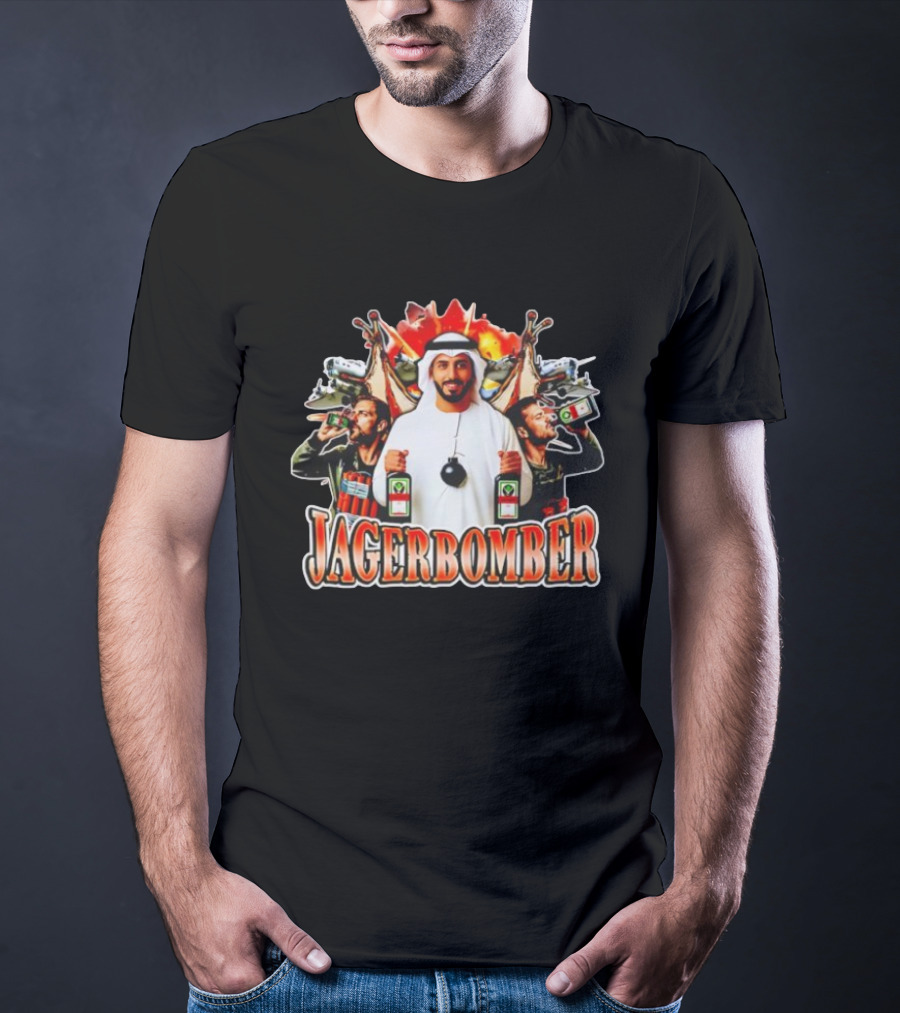 Jagerbomber Jägermeister Drinking Celebration With Middle Eastern Motif T-Shirt