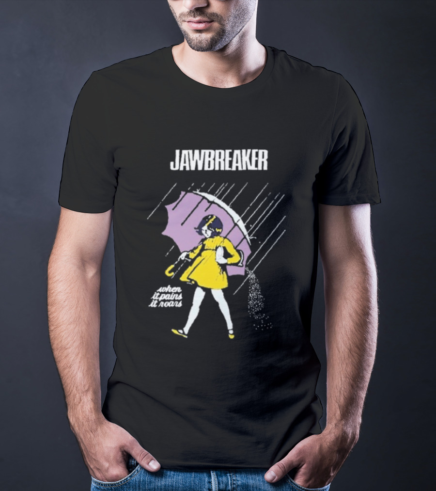 Jawbreaker When It Pains It Roars Umbrella Girl In Yellow Dress T-Shirt