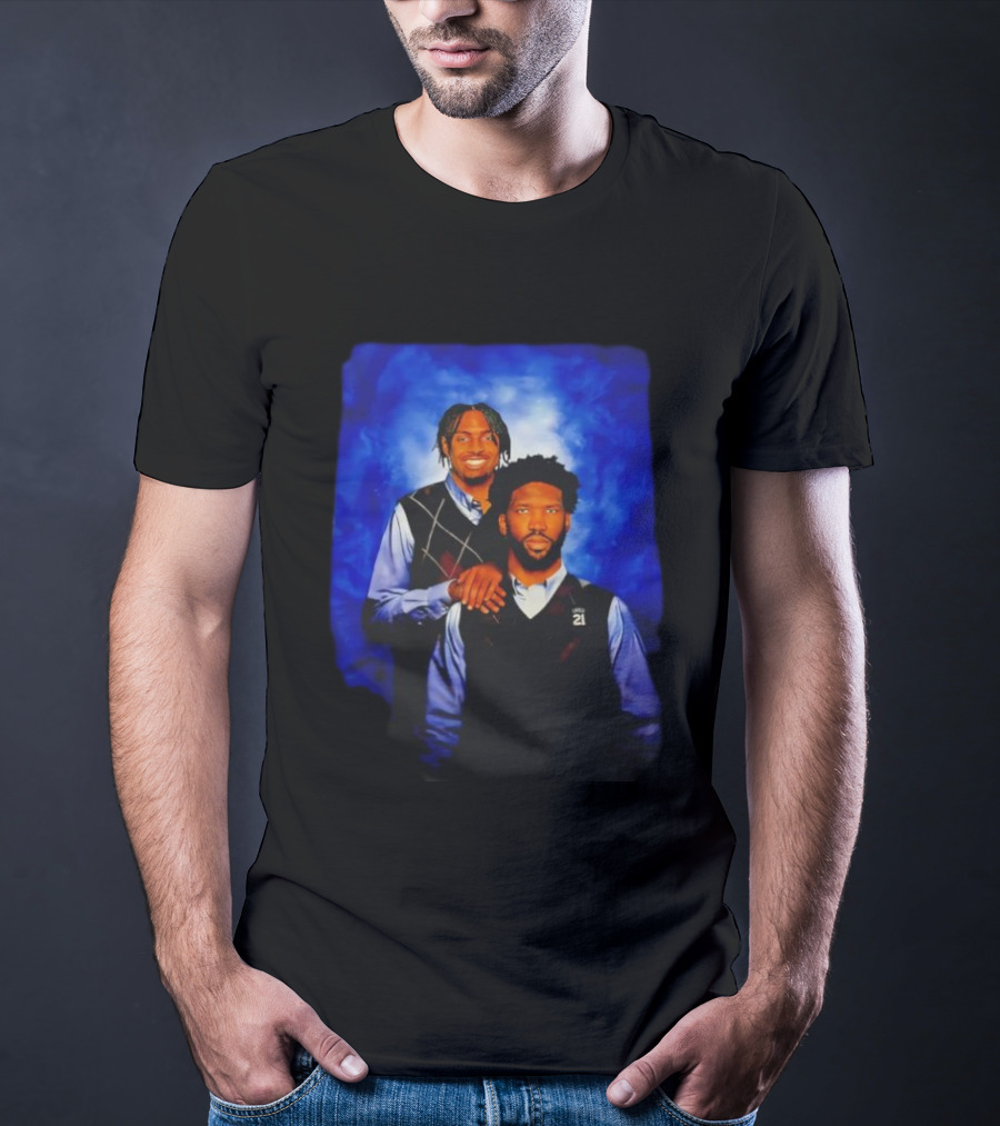 Joel Embiid Tyrese Maxey Philadelphia 21 Brothers 76ers Linen Vest T-Shirt