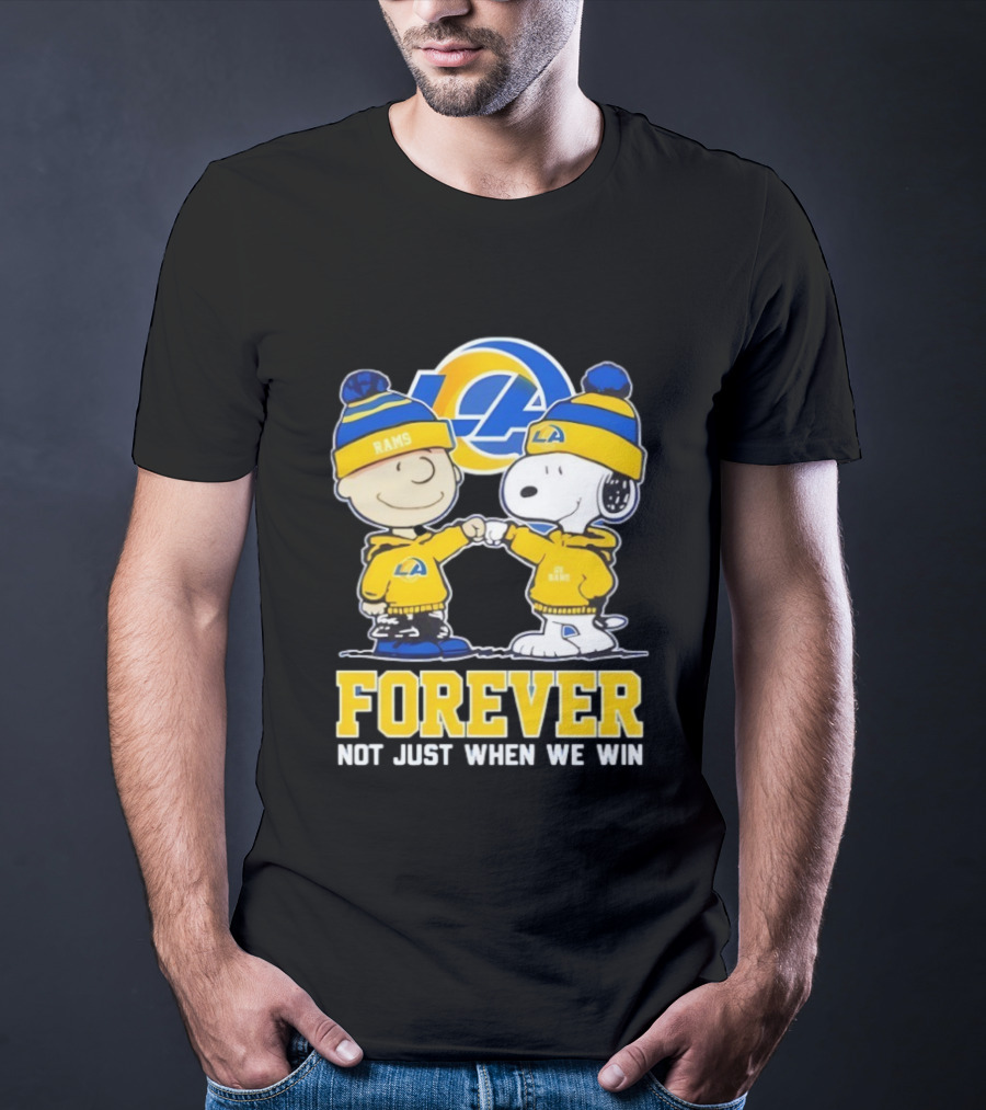 Los Angeles Rams Charlie Brown Snoopy Forever Not Just When We Win T-Shirt