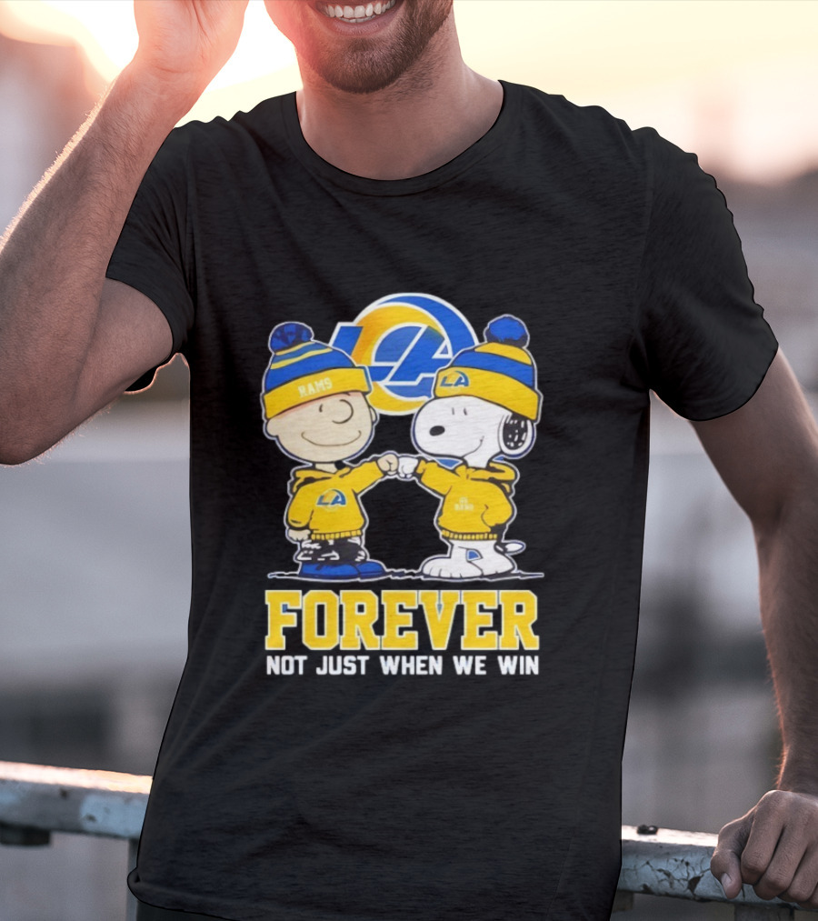 Los Angeles Rams Charlie Brown Snoopy Forever Not Just When We Win T-Shirt
