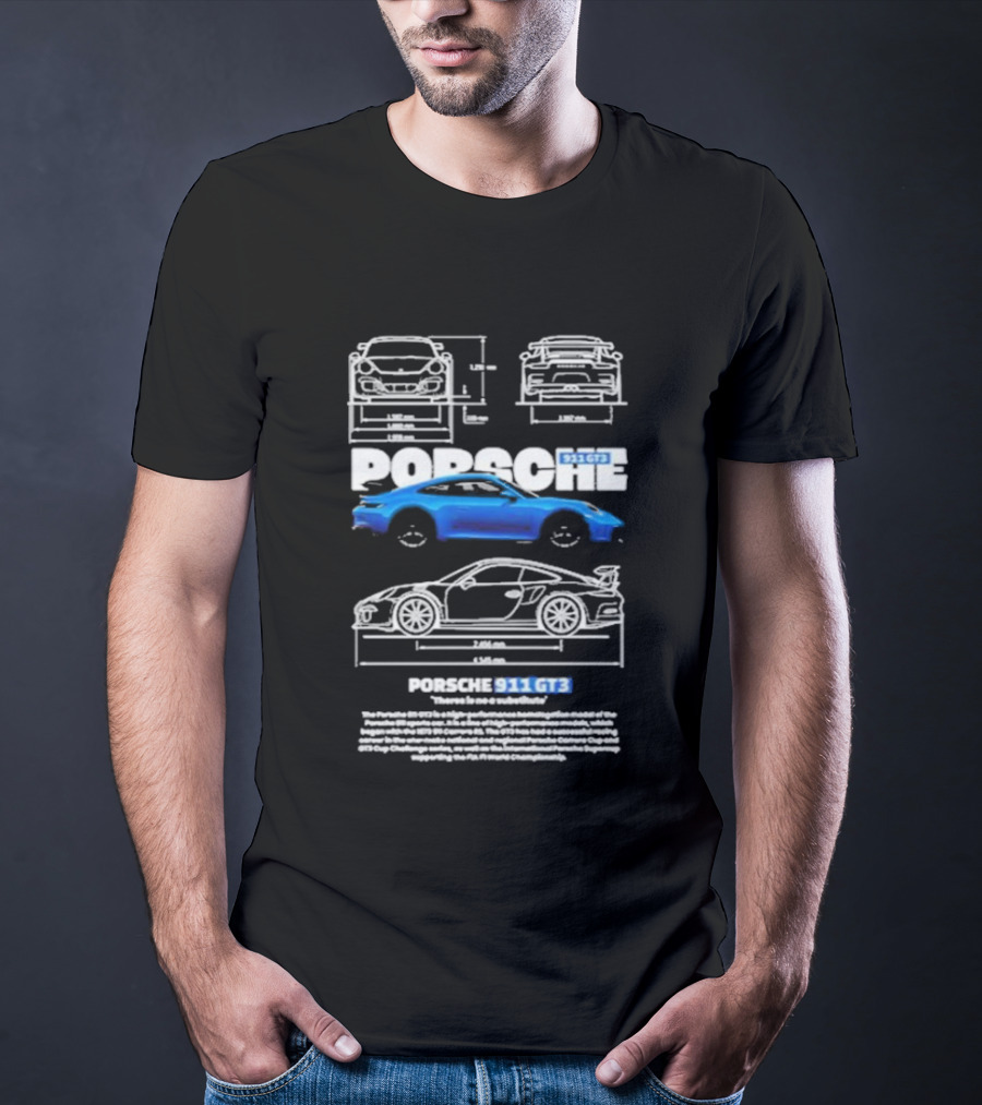 Porsche 911 GT3 Technical Blueprint Racing Excellence T-Shirt