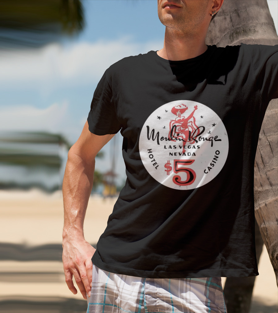 Moulin Rouge Las Vegas Nevada $5 Vintage Hotel Casino T-Shirt