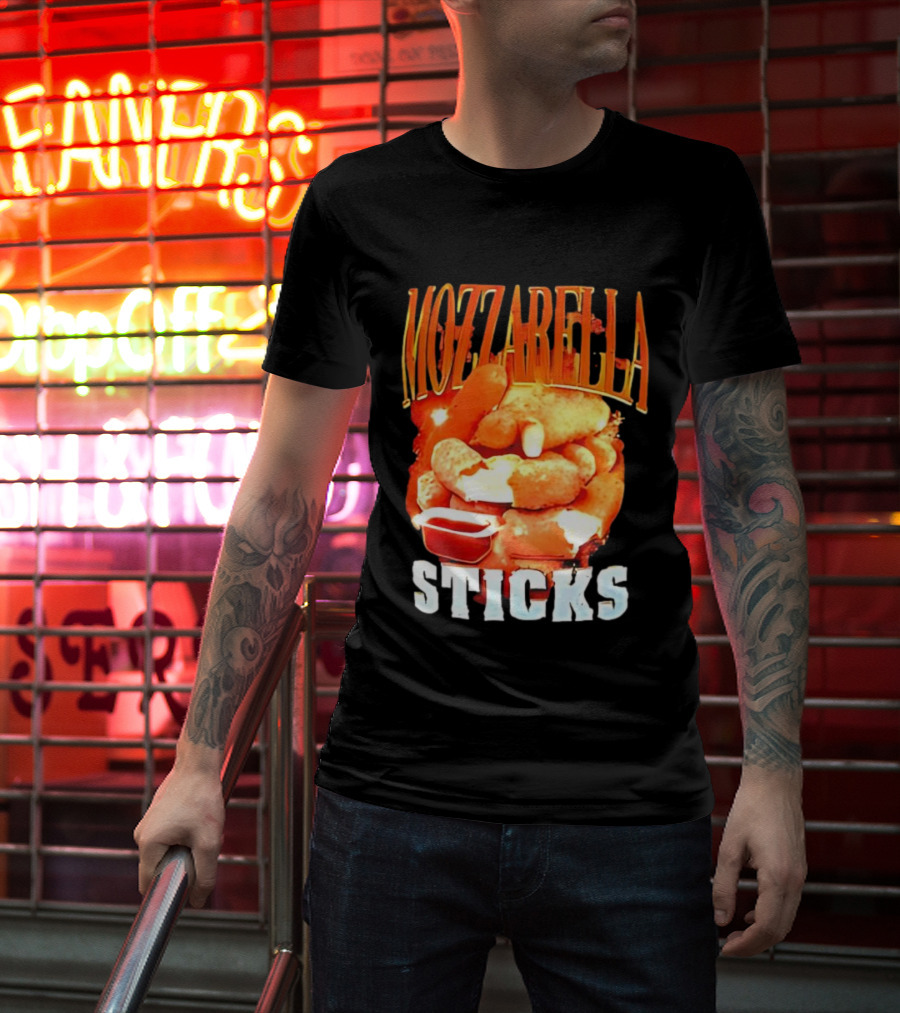 Mozzarella Sticks Cheesy Snack Delight With Dipping Sauce T-Shirt