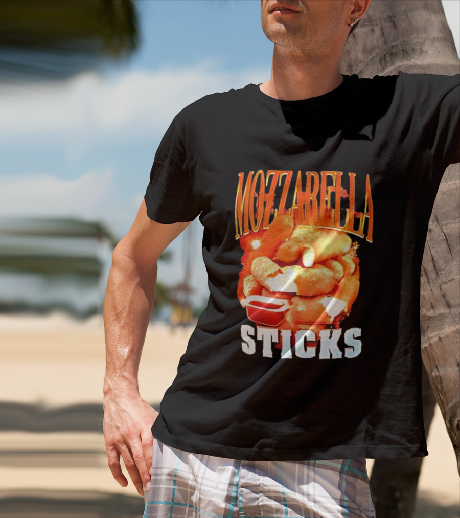 Mozzarella Sticks Cheesy Snack Delight With Dipping Sauce T-Shirt