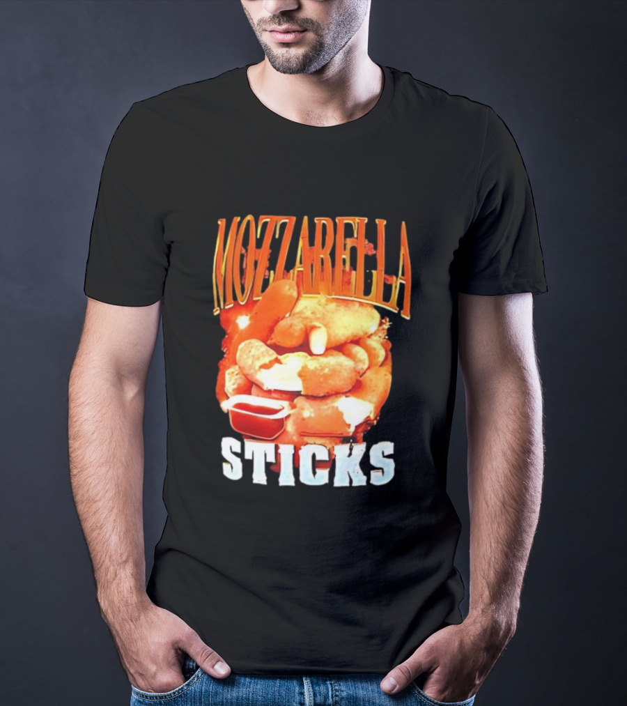 Mozzarella Sticks Cheesy Snack Delight With Dipping Sauce T-Shirt