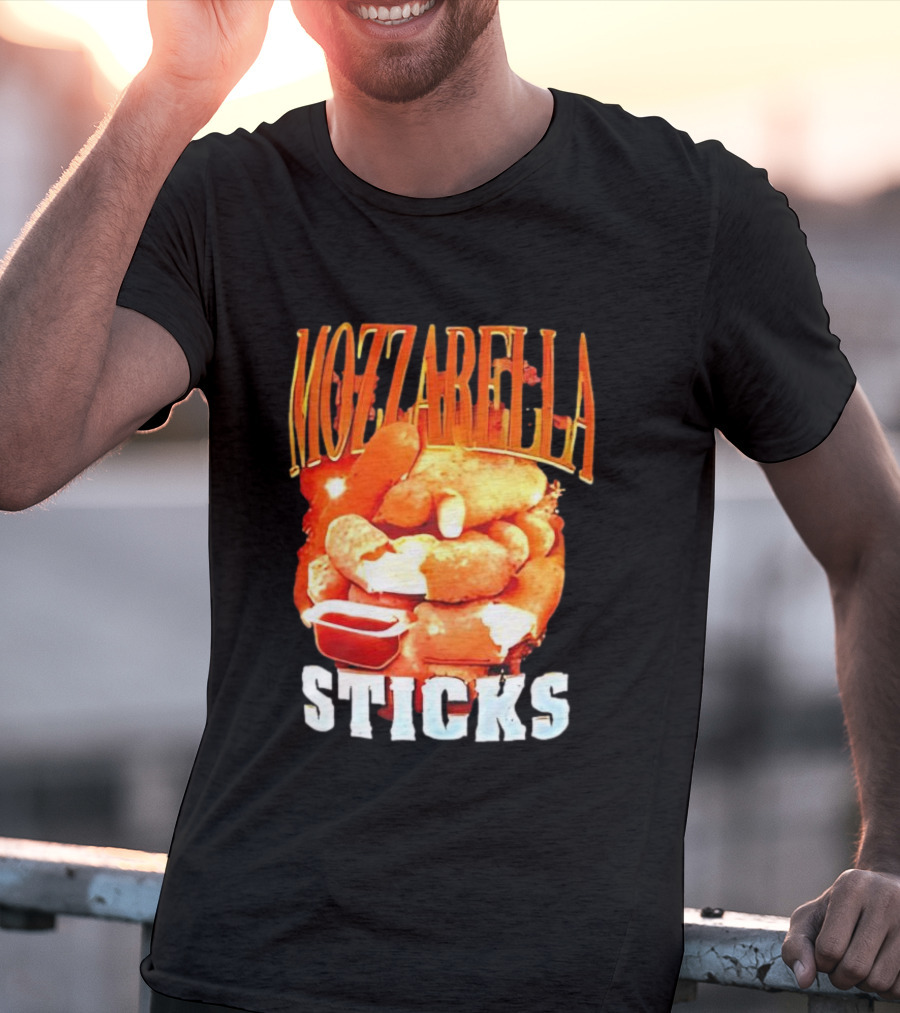 Mozzarella Sticks Cheesy Snack Delight With Dipping Sauce T-Shirt