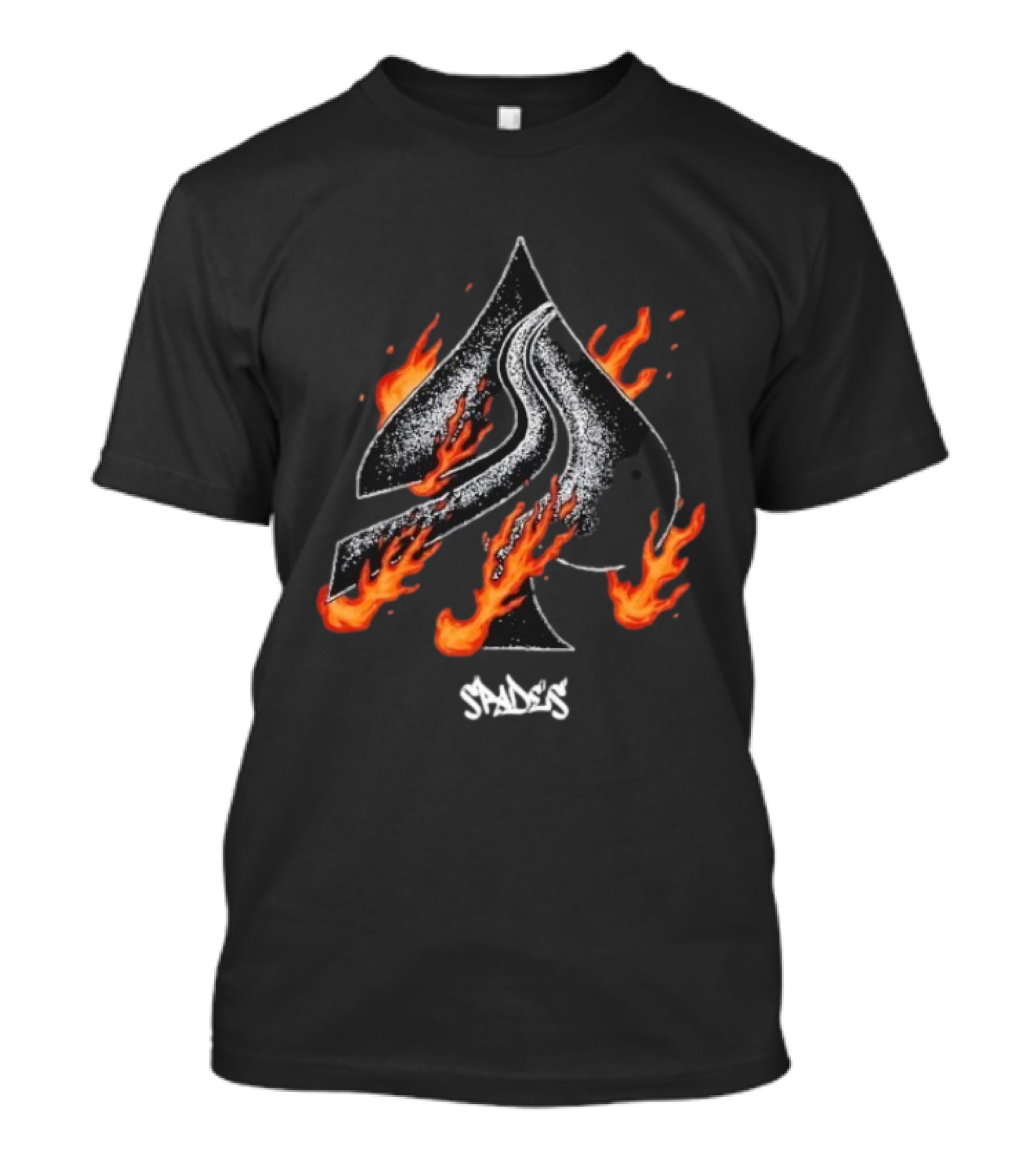 Ace Of Spades Flame Graphic With Fire Elements T-Shirt