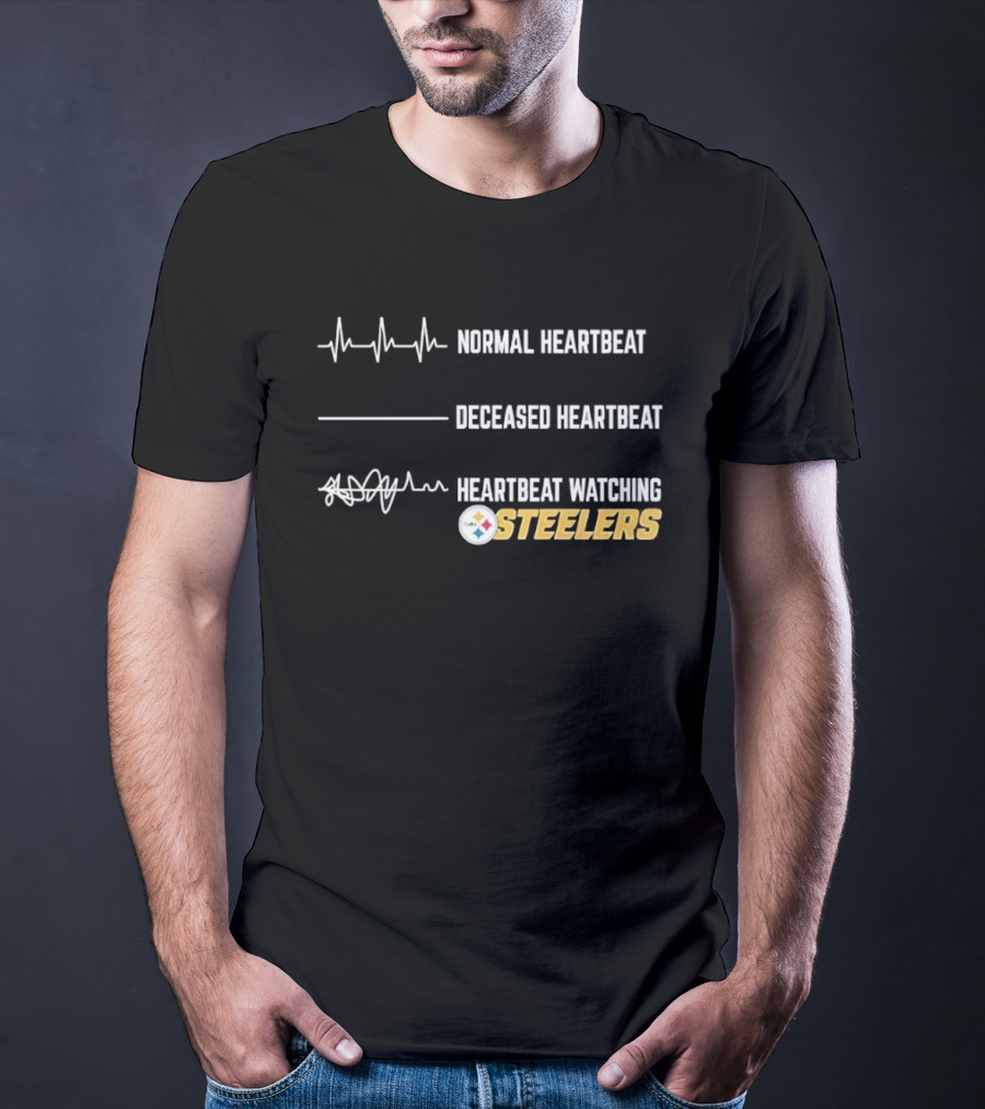 Normal Heartbeat Deceased Heartbeat Heartbeat Ing Steelers T-Shirt