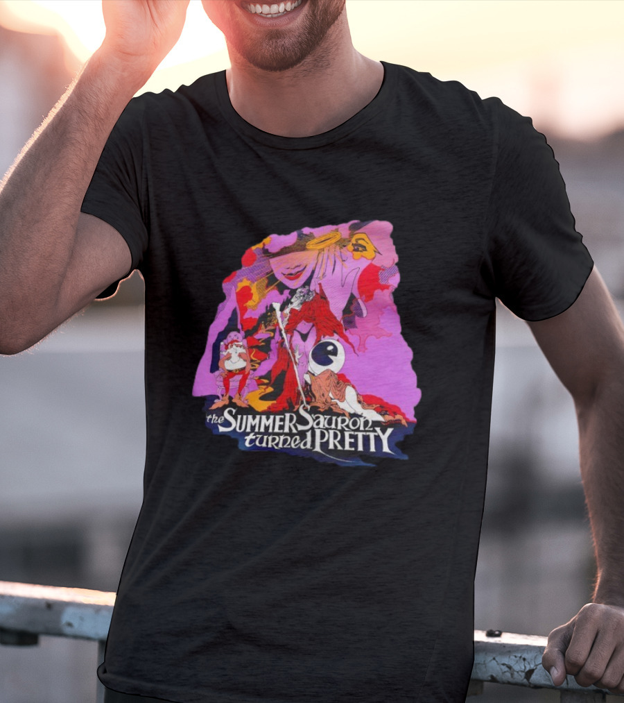 The Summer Sauron Turned Pretty Immerstroy Psychedelic 70s Fantasy T-Shirt