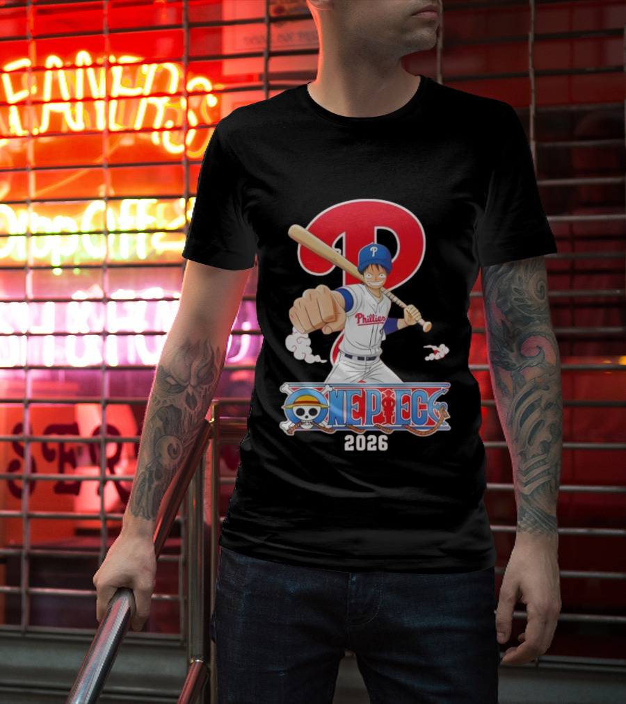 Philadelphia Phillies One Piece Crossover 2026 T-Shirt