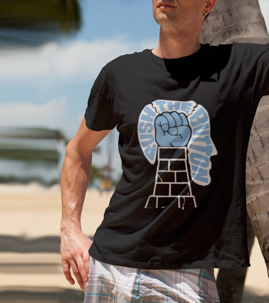 Push The Button Fist Tower Iconic Print T-Shirt
