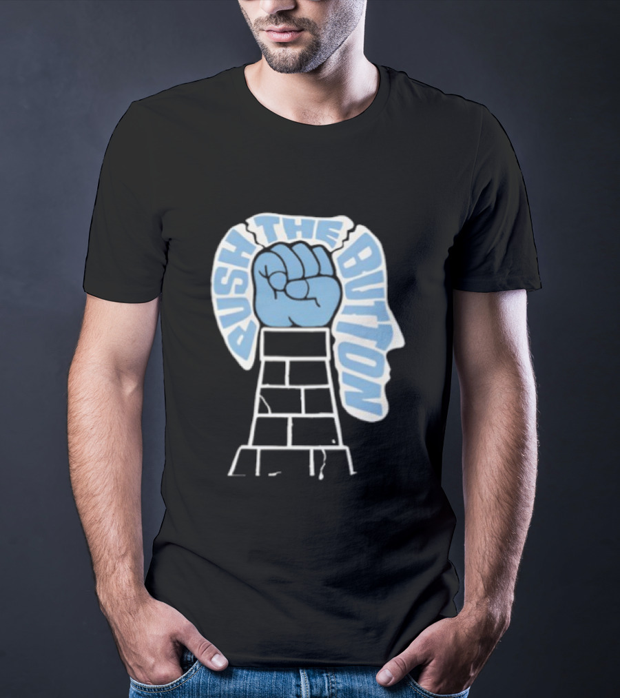 Push The Button Fist Tower Iconic Print T-Shirt