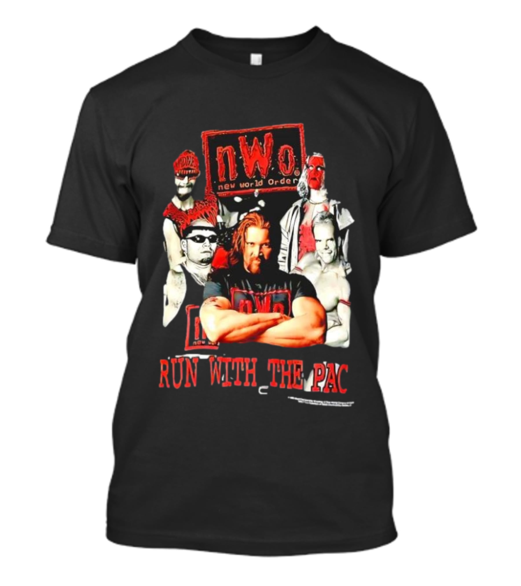 WCW NWo New World Order Wolfpac Run With The Pac T-Shirt
