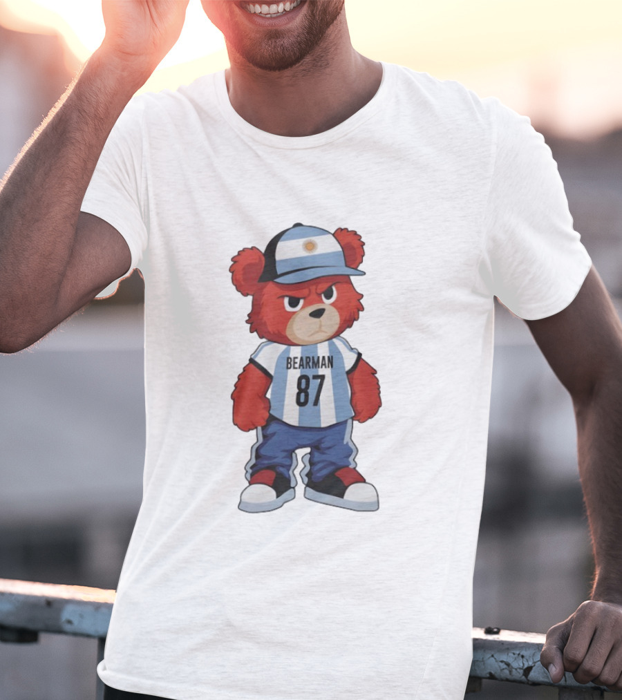 Bearman 87 Argentina Football Bear Oliver T-Shirt