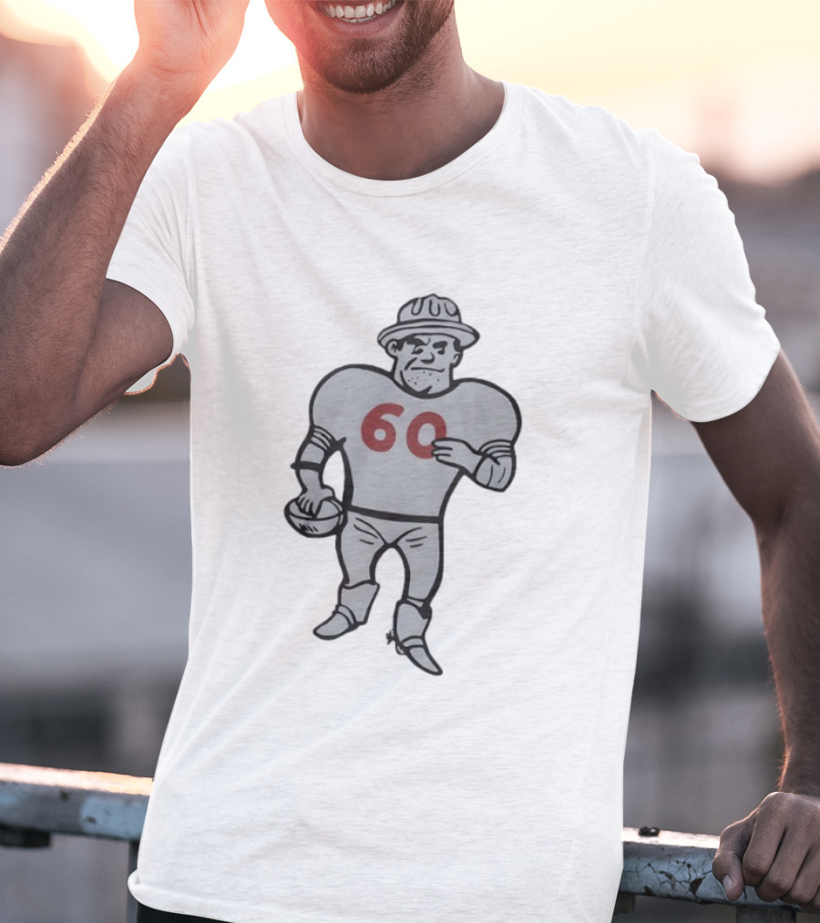 Houston Oilers Football Player Cartoon Character 60 T-Shirt