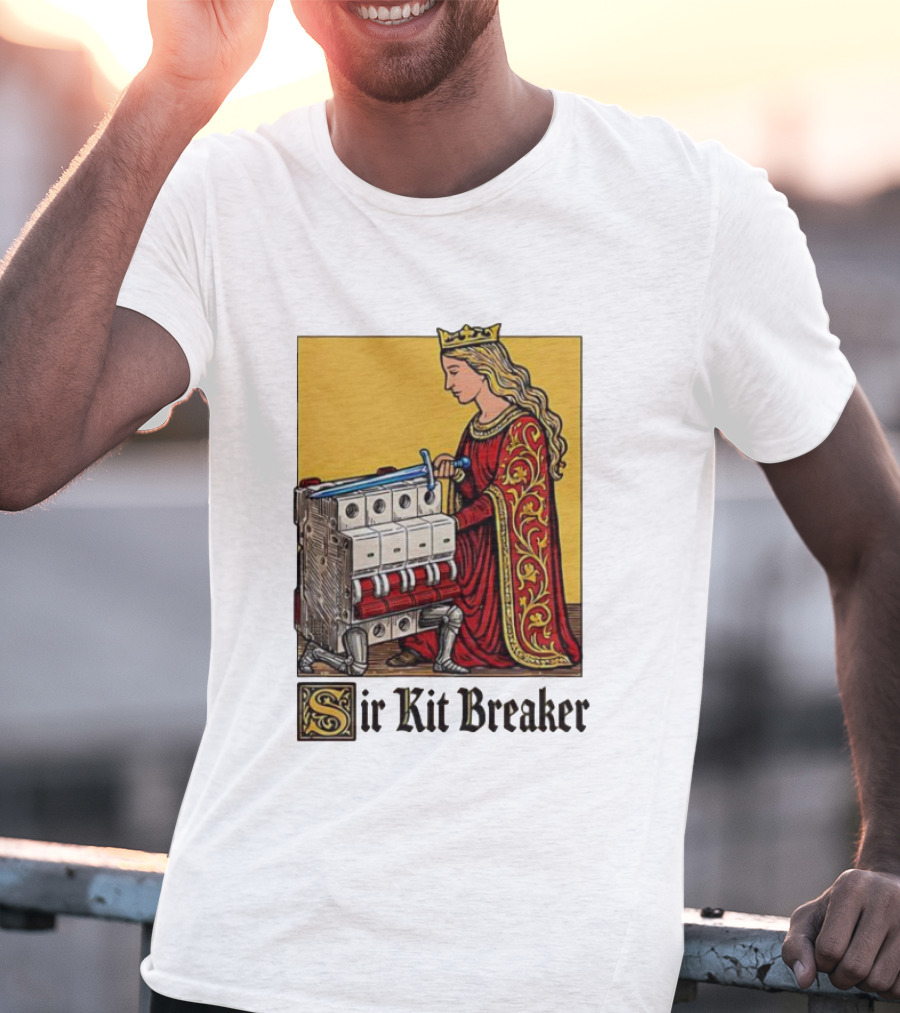 Sir Kit Breaker Queen Of Swords Knight Tarot Crown T-Shirt