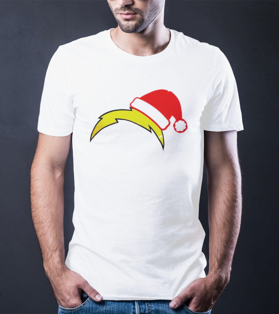 Los Angeles Chargers NFL Santa Hat Bolt T-Shirt