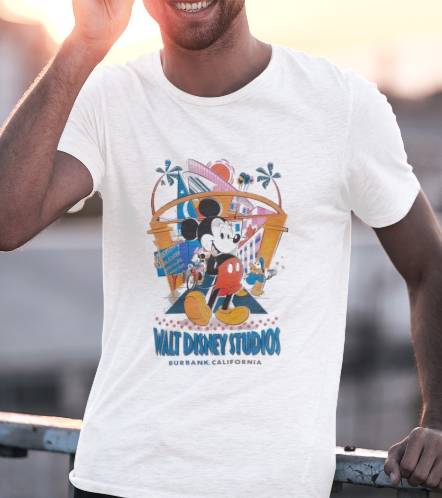 Mickey Mouse And Friends Walt Disney Studios Burbank California Retro Animation Style T-Shirt