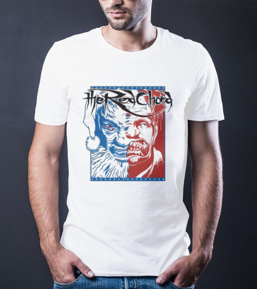 The Red Chord Split Face Blue And Red Duality Artwork T-Shirt