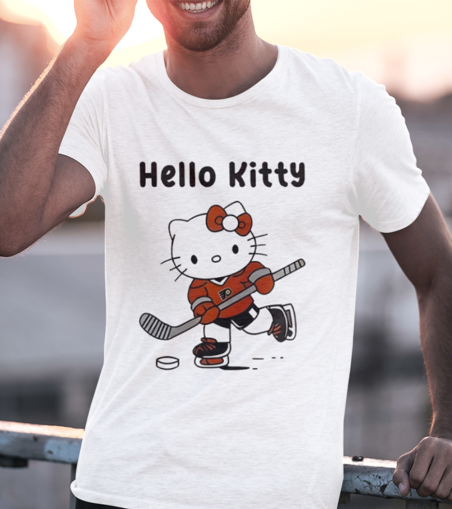Philadelphia Flyers Hello Kitty Ice Hockey Collaboration 2026 T-Shirt